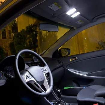9pcs LED numura zīme lampas + interjera apgaismojums komplekts iepakojumā 2011. -. gadā Hyundai Elantra Dome Kartes Bagāžnieka Kravas zonas gaismas Spuldzes