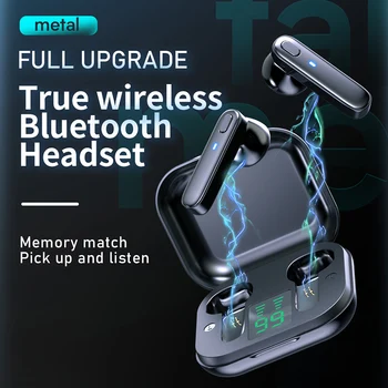 R20 Taisnība Bezvadu Bluetooth Austiņas 5.0 TWS Sporta Business In-ear Austiņas ar mikrofonu IPX7 ūdensizturīgs austiņas 2020