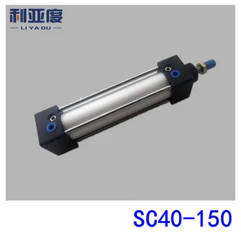 SC40*150 Stienis alumīnija sakausējuma standarta cilindru SC40X150 pneimatiskie komponenti 40mm Nesa Gājiens 150mm