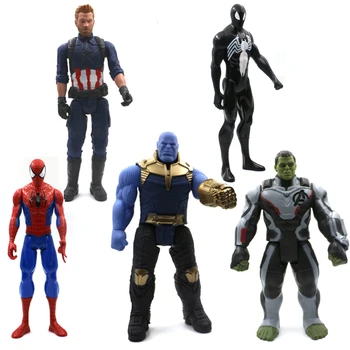 30 Cm Brīnums Avengers Jouets Thanos Pontons Buster Zirnekļcilvēka Dzelzs Cilvēks, Kapteinis Amerika, Tors (Thor) Wolverine Black Panther Statuetes Poupées