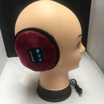 Auss Siltākas Ziemas Mūzikas Austiņas, kas Darbojas Uzlādējams Iebūvēts Skaļrunis Bluetooth Handfree Austiņas Bezvadu HD Stereo Pastaigas