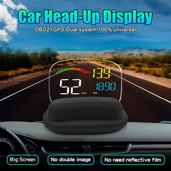 C800 GPS HUD borta Dators Auto HUD Displeja Auto Spidometrs OBD2 Displejs Head-up Display Projekcijas Uz Auto Stikla