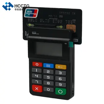 MPOS Mobilo maksājumu termināls Magnētisko Karšu Lasītājs NFC&IC mikroshēmu, karšu lasītāju ar to tastatūru - HTY711