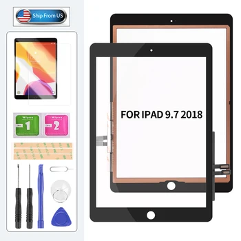 JAUNAS Oriģinālas Touch Screen iPad 9.7 2018 A1893 A1954 Digitizer Priekšējā Stikla Paneli iPad 2018 Ekrāns Ar Pogu Home