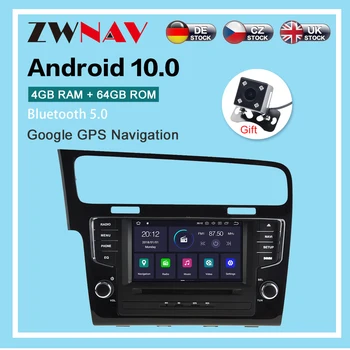 Android 10.0 GPS Navigācija radio atskaņotājs Volkswagen Golf 7 VII -2018 auto video stereo galvas vienības būvēt carplay