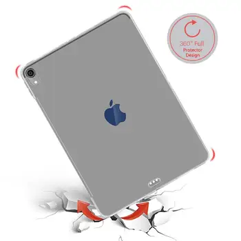 Redlai Lietā par iPad 10.2 2019. gadam (7th Gen), Ultra-Plānas Mīksta TPU Silīcija Caurspīdīgs Aizmugurējais Vāks iPad Pro 11 & 12.9 2018 Gadījumā