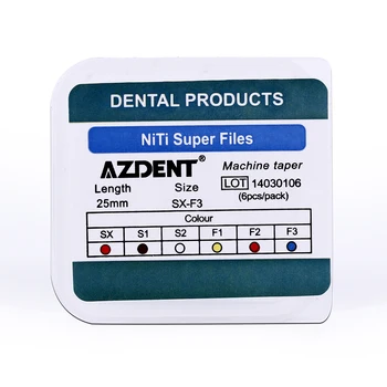 AZDENT 6Pcs/Lodziņā Endodontiskās Sakņu Kanālu Failus Rotācijas Zobārsts Pro Taper Adatu Piederumi, Zobārstniecības Laboratorijas Izlietojamo Materiālu, 21 25mm
