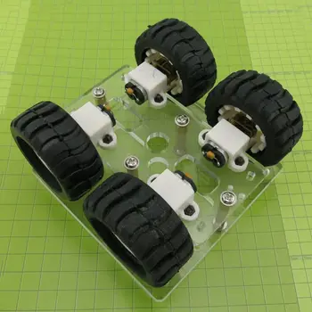 Caurspīdīgs Akrila N20 4WD 2 Slāni Smart Auto Šasijas Robots DIY Komplektu