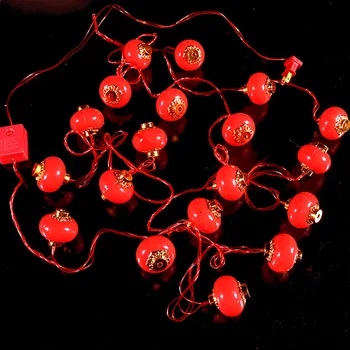 4M 20pcs Led Sarkana Laterna String gaismas Jaunā Gada Pavasara Festivāla Mājas Apdare Dārzs Gadījumā Puse, Gaismas Piegādes ES Plug