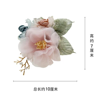 3D roku dzijas ziedu piespraudes Box iepakojuma Broche flor de fleur broche par Matadatu/maiss Rotājumi/Šalle apdare 02