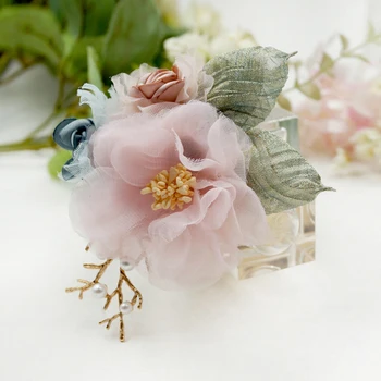 3D roku dzijas ziedu piespraudes Box iepakojuma Broche flor de fleur broche par Matadatu/maiss Rotājumi/Šalle apdare 02