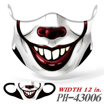 Halloween Klauns Sejas Aizsardzības Masku Unisex Joker Atkārtoti Mazgājams Putekļu Masku, Auduma Modes Elastīgs, Elpojošs Mutes Maskas, Cepures