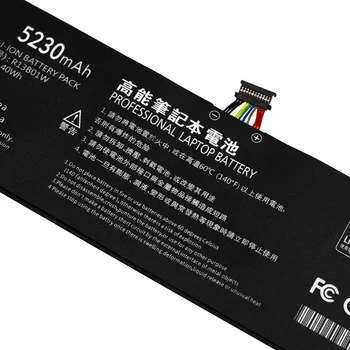 7.66 V 5230mAh Jaunu R13B01W R13B02W Klēpjdatoru Akumulatoru Xiaomi Mi Air 13.3