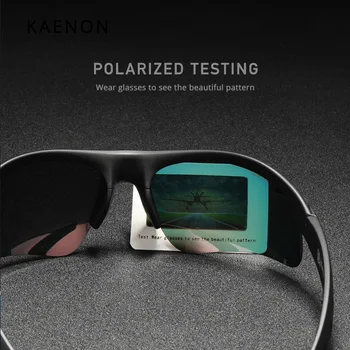 KAENON Stilīgs Polarizētās UV400 Vīriešiem TR90 Sporta Saulesbrilles Āra Unikālu Stilu Drošības Saules Brilles Sievietēm Braukšanas Toņos Gafas