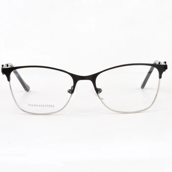 Retro Metāla Optiskās Brilles, Rāmis Vīriešu, Sieviešu, Recepšu Brilles Rāmis Luksusa Kristāla Dimants Nerūsējošā Tērauda Rāmis