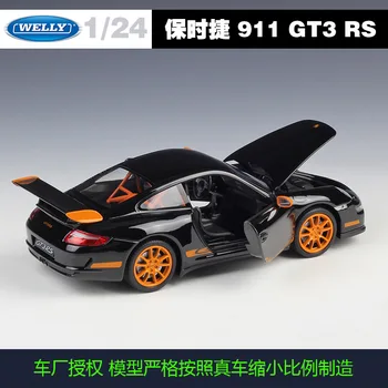 Welly 1:24 Porsche GT3 RS 997 sakausējuma auto modelis Diecasts Rotaļu Transportlīdzekļiem, Vāc dāvanas, kas Nav tālvadības tips transporta rotaļlietas
