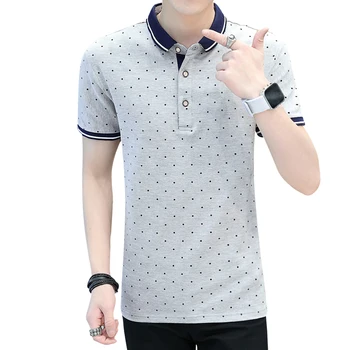 Jaunā Stila Polo Krekls Vīriešu Modes Kokvilnas Vasaras Kreklu Īstermiņa piedurknēm Poloshirts Modes Drukāt Topi Liels Izmērs M-4XL Camisa Polo Homem