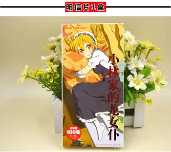 Anime Garām Kobajaši ir Dragon Meitene, Tohru Kanna Fanart 180PCS Pastkarti Pēc Kartes, Uzlīmes Artbook Dāvanu Cosplay Aksesuārus Grāmatu Uzstādīt Jaunu