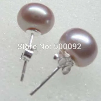 10 pāri 7mm īstu pērli kniedes, auskari pogu sieviešu rotaslietas