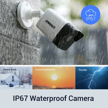 ANNKE 5MP H. 265+ Super HD PoE Tīkla Video Drošības Sistēmu, 4gab Ūdensizturīgs Āra POE IP Kameras Plug & Play PoE Kameras Komplekts