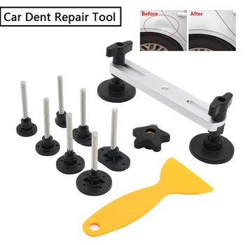 1Set Auto Paintless Dent Remonts Atjaunotājs Kit Tools Iespiedumi airētājs pats par sevi Noņemšanas Instrumenti Rokas Alumīnija Tilts, auto virsbūves remonts