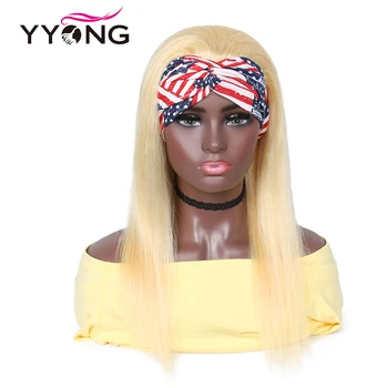 Yyong 30inch 613 Blond Galvas Cilvēka Matu Parūkas Melnās Sievietes Medus Blondu Brazīlijas Taisni Remy Cilvēka Matu Parūkas Galvas stīpa