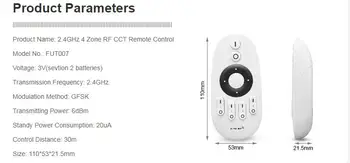 Mi Gaismas 2.4 G, 4-Zonu Bezvadu RF Tālvadības pults LED Lentes Kontrolieris Reostats Kontrole 5050 3528 vienu krāsu led lentes gaismas