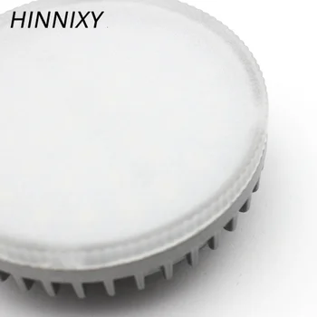 Hinnixy LED GX53 Spuldze 8W 110V-240V Alumīnija Dzesēšanas Matēta PC Segtu Downlight ministru Kabineta Silts/Dabas/Auksti Balts Apgaismes Spuldzes