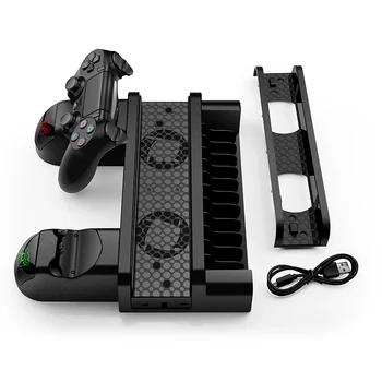 PS4/PS4 Slim/PS4 PRO Vertikālais Statīvs ar Dzesēšanas Ventilatoru, Dzesētāju Dual Kontrolieris Lādētāja Uzlādes Staciju SONY Playstation 4
