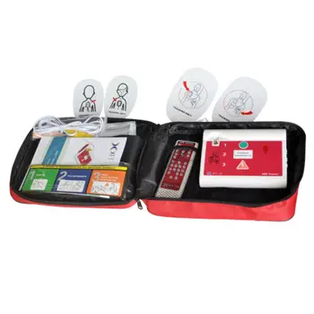 Automātiskā Ārējais Defibrilators Uzrauga, Lai Avārijas CPR AED Pirmā Palīdzība Praksē Treneri angļu un Brazīlijas portugāļu