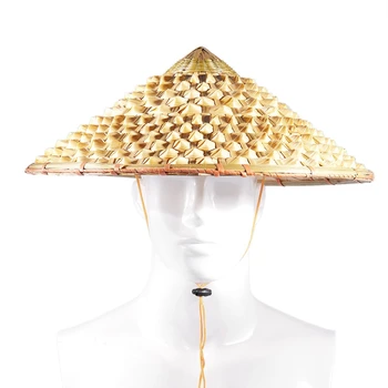 Ķīnas Austrumu Vjetnamu, Japānu Coolie Salmu Bambusa Konusveida Roku Darbs Saules Hat Visor Dārza Lauksaimnieks Zvejas Saules Cepure