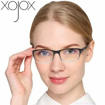 XojoX Vīrieši Sievietes Lasīšanas Brilles Vintage Taisnstūra Lasīšanas Brilles Modes Sarkano Anti-zila Gaisma Recepšu Brilles Hyperopia