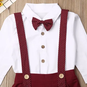 2020. gada Vasaras Toddler Puika Formālu Uzvalku Top+Īss Elsas Džentlmenis Kopumu Apģērbu Tērpiem 2gab Izmērs 2-6Y