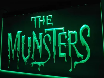 LC255 - The Munsters LED Neona Gaismas Zīme, mājas dekoru amatniecības