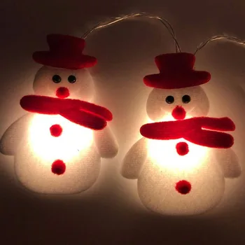 LED Ziemassvētku Sniegavīrs Gaismas Stīgas Ziemassvētku Eglīte Brīvdienu Puse Apdare Laternu Ziemassvētku rotājumi mājās navidad noel