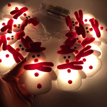 LED Ziemassvētku Sniegavīrs Gaismas Stīgas Ziemassvētku Eglīte Brīvdienu Puse Apdare Laternu Ziemassvētku rotājumi mājās navidad noel