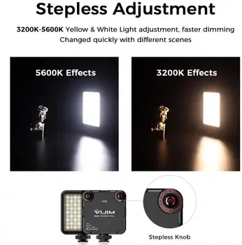 VIJIM VL81 3200-5600K 6.5 W LED Video Gaisma Mini Vlog Aizpildīt Gaismas Sony A6400 A6300 Rechargable Viedtālrunis DSLR, SLR