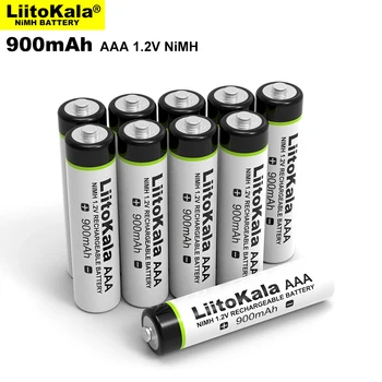 10PCS Sākotnējā LiitoKala 1.2 V AAA 900mAh NiMH Uzlādējamo Akumulatoru bateriju, Rotaļlietas,Tālvadības pults