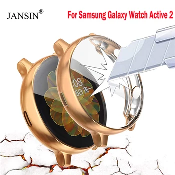 TPU Mīksto Segumu Galaxy Skatīties Active 2 Case for Samsung Galaxy Skatīties Active 2 40mm 44mm Aizsargs Pilna Ekrāna Aizsardzību Gadījumos