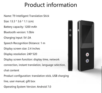 T9+ Offline portatīvo saprātīga balss tulkotājs daudzvalodu instant tulkotājs, Biznesa Ceļojumi, Cita-Tulkošanas Mašīna