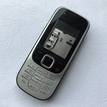 ZUGZUC Jaunu Plastmasas Pilnu Mājokļu Nokia 2322 Pilnībā Pabeigta, Mobilā Tālruņa Korpusa Vāku Gadījumā+ Tastatūra+Logo