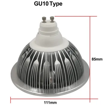 AR111 Led G53 GU10 14W Led Prožektori griestu lampa Aptumšojami QR111 ES111 silti balts led spuldzes 60 stara leņķis 110V220V