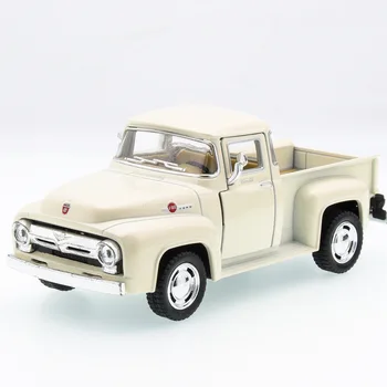 Augstas Simulācijas Izsmalcinātu Diecasts&rotaļu automobiļi: Kinsmart Auto Stils 1956. Gada Ford F100 Pikaps Kravas automašīnas 1:38 Sakausējuma Lējumiem Automašīnas Modeli