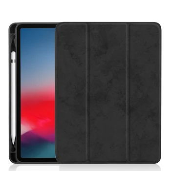 PU āda smart case For iPad Pro gaisa 10.5 ar Zīmuļa Turētājs 2018 fodable stāvēt TPU Soft Cover (lieta,tikai, nav pen)+ekrāna filmu