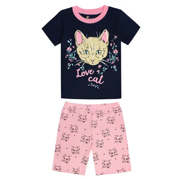 TINOLULING Baby Meiteņu Apģērbu Komplekti, Bērnu Drēbes, Bērnu Īsām Piedurknēm Sleepwear T krekls+Šorti 2gab komplekti, kostīmi pidžamas zēniem