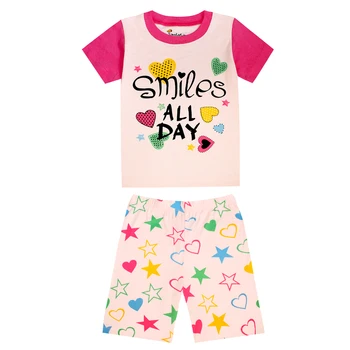 TINOLULING Baby Meiteņu Apģērbu Komplekti, Bērnu Drēbes, Bērnu Īsām Piedurknēm Sleepwear T krekls+Šorti 2gab komplekti, kostīmi pidžamas zēniem