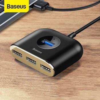 Baseus USB HUB USB 3.0 HUB C Tipa CENTRMEZGLS ar USB 3.0 MacBook Pro Gaisa 2020. gadam USB 2.0 HUB LED USB Sadalītājs par Huawei Grāmatiņa CENTRMEZGLU