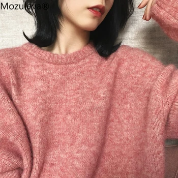 Kašmira džemperis adīt džemperis sievietes, ziemas drēbes, korejiešu plus lieluma lielgabarīta džemperis Plats Piedurkņu Cietā Gadījuma modes 2020