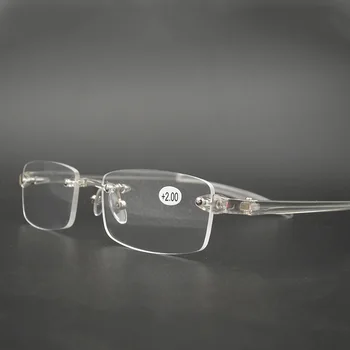 Elastīgas Sieviešu Pārredzamu Lasīšanas Brilles Bezrāmju Lupa TR90 Ultravieglajiem vecuma tālredzība +0.5 +0.75 +1 +1.25 +1.5 +1.75 +2 ~ +4
