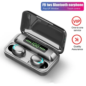F9 TWS Bluetooth Austiņas Bezvadu Austiņas Mini Binaural Earbuds, Austiņas, Case For Iphone Xiaomi Redmi Samsung 9D Stereo Skaņu